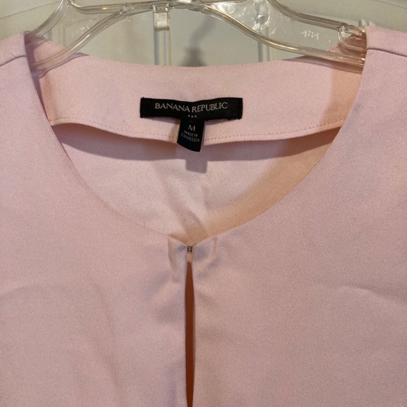 Banana Republic Pink Peplum Top Size Medium - Picture 4 of 5